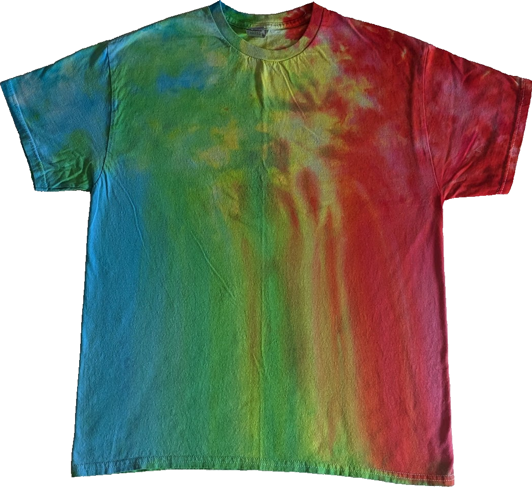 ice dye vertical rainbow